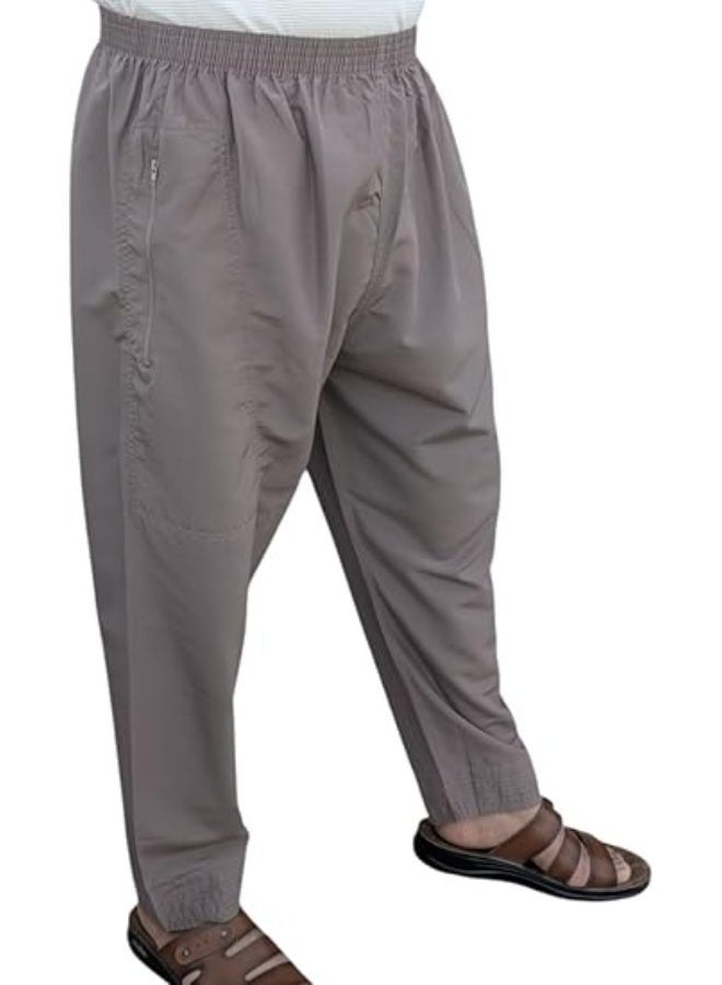 Galabeya Under Trousers – Comfortable Fabric with High-Quality Stitching, Full-Length Reinforced Sewing and Wide Pocket | Brown - Image 2